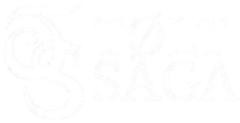 Tøltsaga logo, hvid